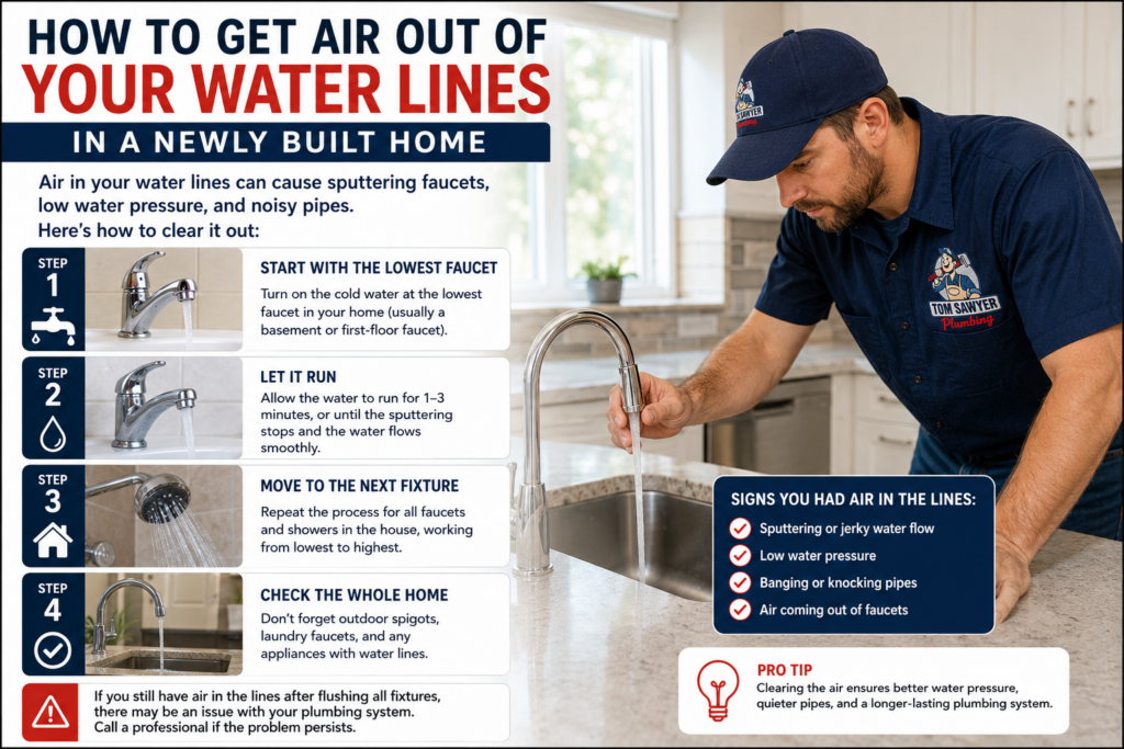 how to get air out of your water lines