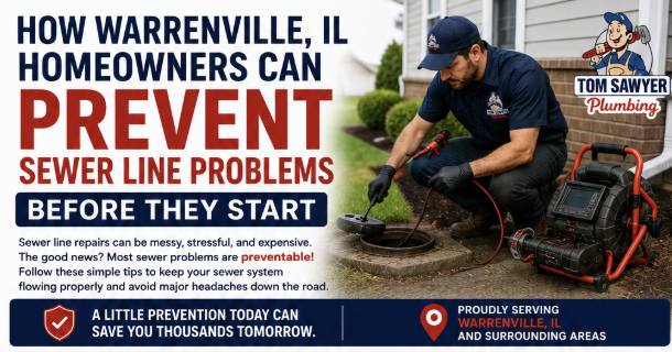 sewer line problems Warrenville IL