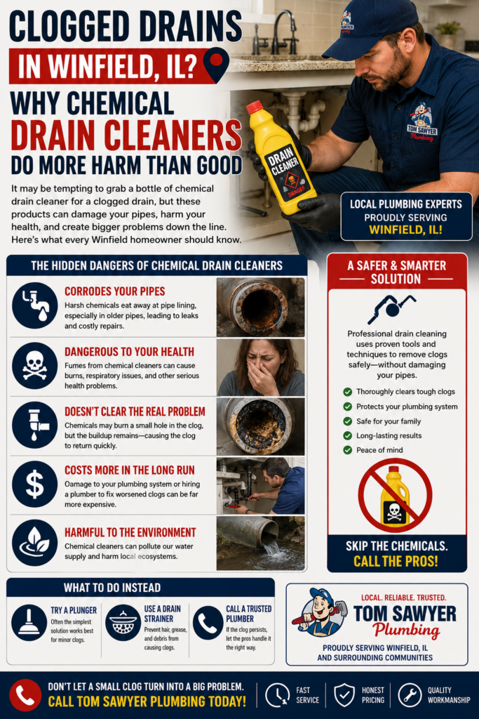 clogged drains Winfield IL